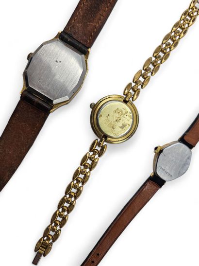 GUCCI.
Lady's wristwatch in gold-plated metal,...