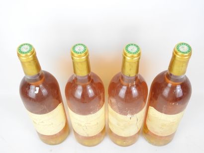 4 bottles Sauternes Château Cantegril 1996....