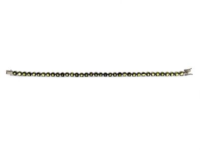 Tennis bracelet in 585 thousandths white...