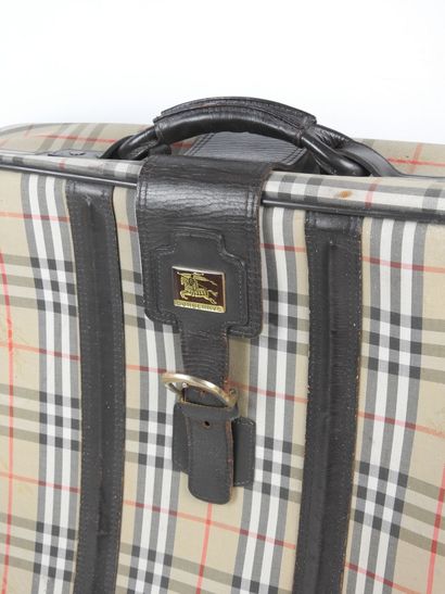 BURBERRY. Canvas travel suitcase. 49 x 68...