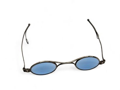 Pair of eyeglasses, silver frame, folding...
