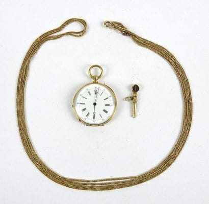 NECK WATCH in yellow gold 750 thousandths....