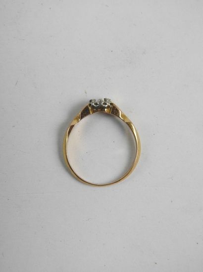 RING SET in yellow gold 750/1000e. 2.54g....