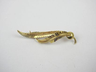 BROCHURE Leaf yellow gold 2,89 gr