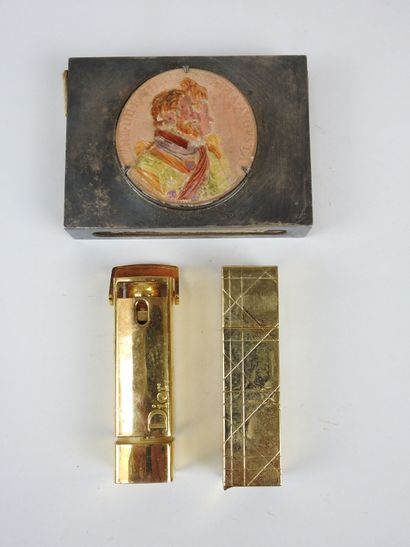 CHRISTIAN DIOR - Paris :Silver-plated matchbox...