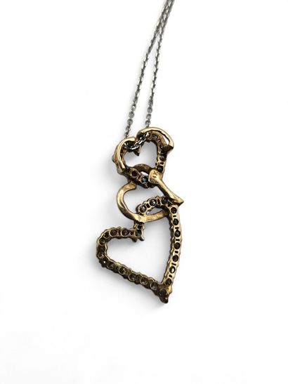 Pendant necklace in 585 thousandths yellow...
