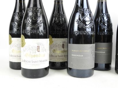 9 bottles including 4 La Font Boissière Gigondas...