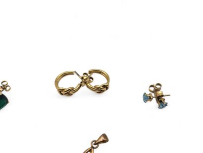 Set of gold-plated metal and imitation stone...