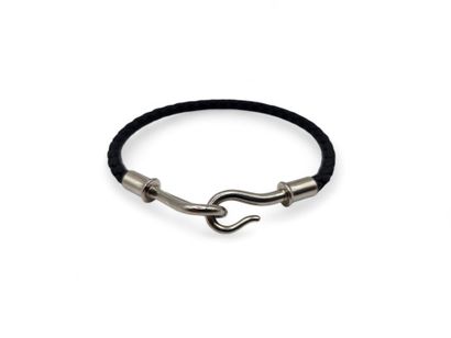 HERMES MADE IN ITALY.
Bracelet in black braided...