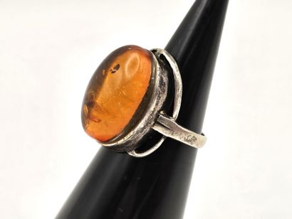 Silver ring 925 thousandths adorned with...