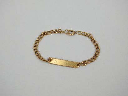 Bracelet in 750 thousandths gold. Weight:...