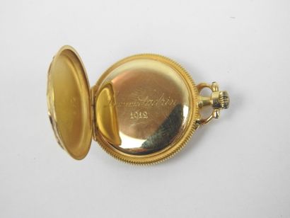 NECK WATCH in yellow gold 750/1000e. Double...
