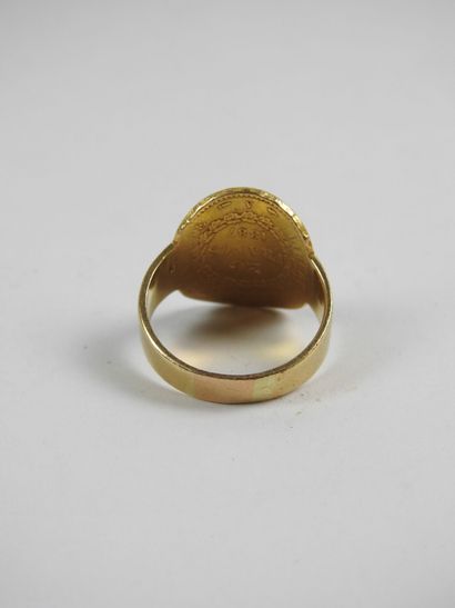 RING in yellow gold 750/1000th 20 francs...