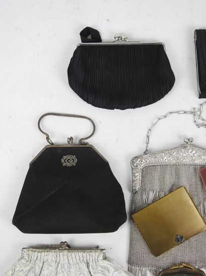 TEN EVENING BAGS or pouches circa 1930/1960...