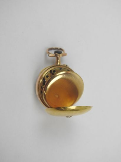 NECK WATCH in yellow gold 750/1000. Gross...