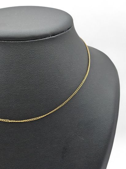 750 thousandths yellow gold gourmette chain.
Length:...