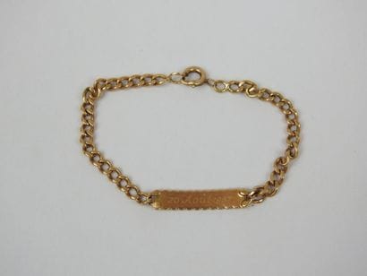 Bracelet in 750 thousandths gold. Weight:...