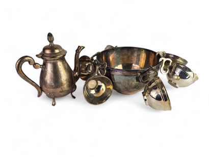Set of silver-plated service parts including...