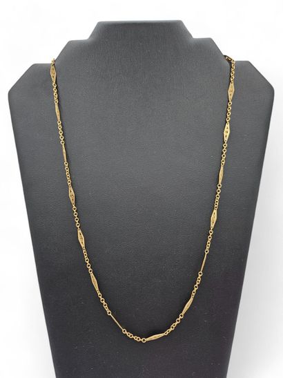 Yellow gold 750 thousandths chain with filigree...