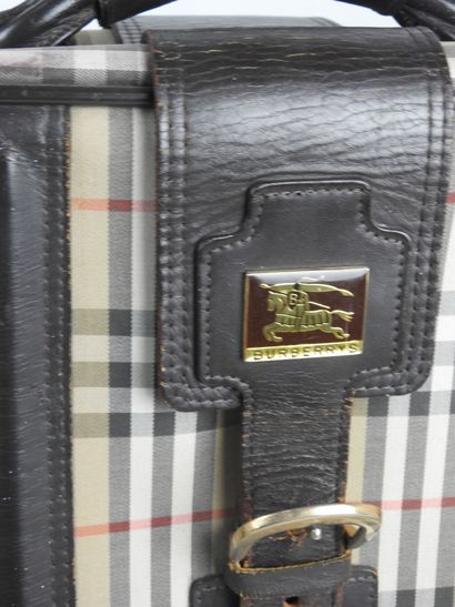 BURBERRY. Canvas travel suitcase. 49 x 68...