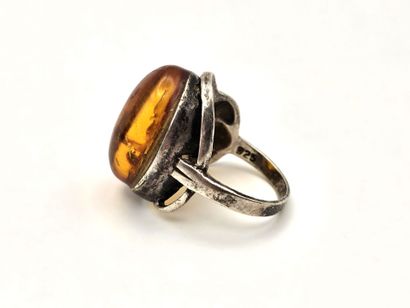 Silver ring 925 thousandths adorned with...
