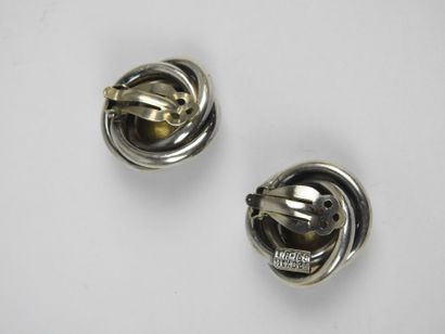 Pair of 925/1000th sterling silver and gilded...