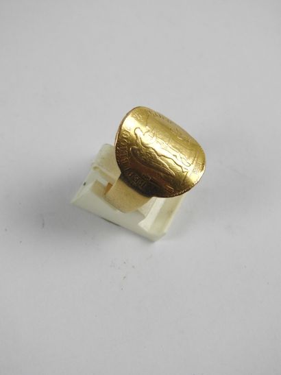 RING in yellow gold 750/1000th 20 francs...