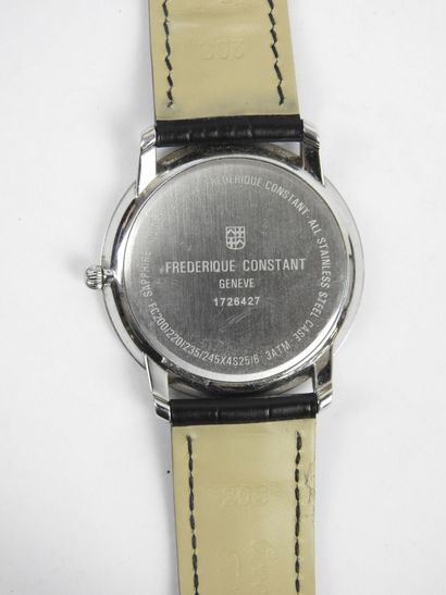 FREDERIQUE CONSTANT - Geneva. Steel watch,...