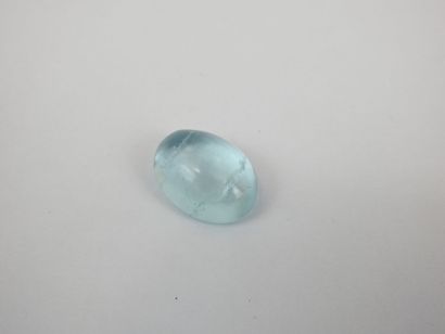 Aigue marine taillée en cabochon de 20,40...