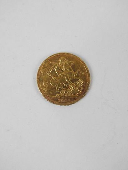 ENGLAND. Sovereign gold Queen Victoria 1890....