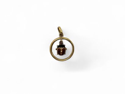 Circular pendant in 750 thousandths yellow...