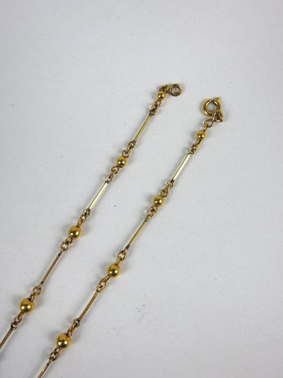 NECKLACE in yellow gold 750/10000e. Weight...