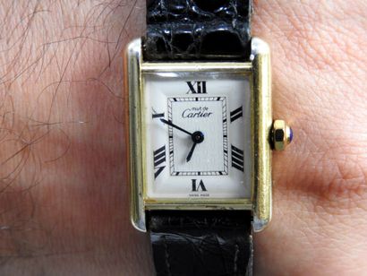 MUST DE CARTIER: Ladies' watch in vermeil...