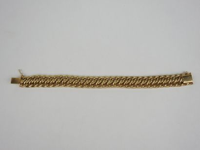 Curb in yellow gold 750 thousandths, 19....