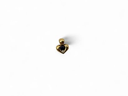 Small heart pendant in yellow gold 750 thousandths...