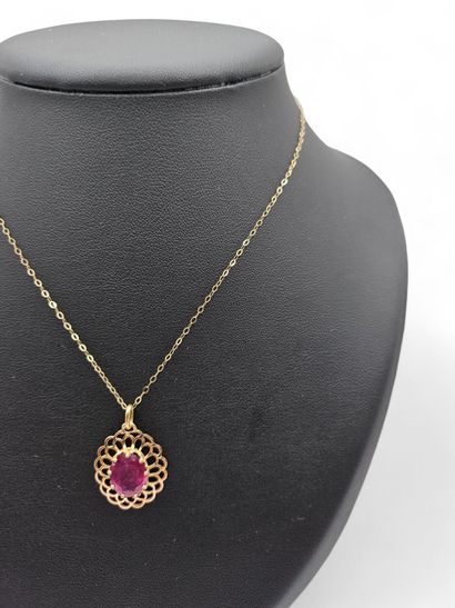 Pendant necklace in openwork 750 thousandths...