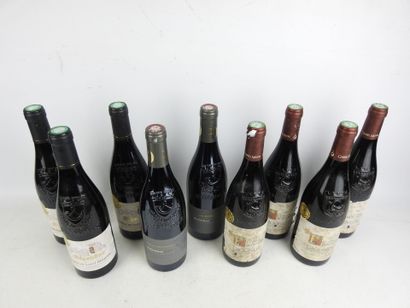 9 bottles including 4 La Font Boissière Gigondas...