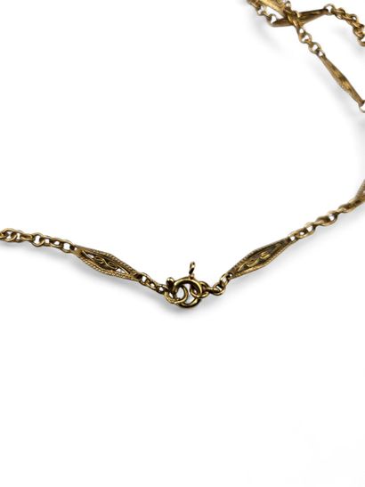 Yellow gold 750 thousandths chain with filigree...