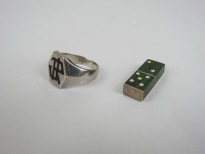 1950s: lot including a signet ring with black...