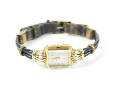 OMEGA: Ladies' watch with rectangular case...
