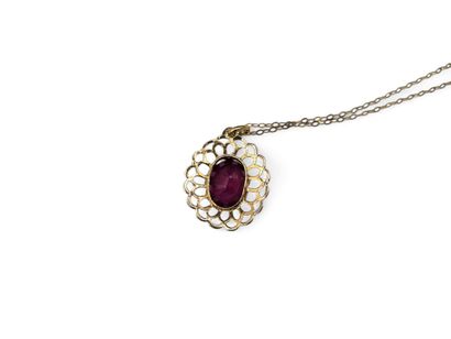 Pendant necklace in openwork 750 thousandths...