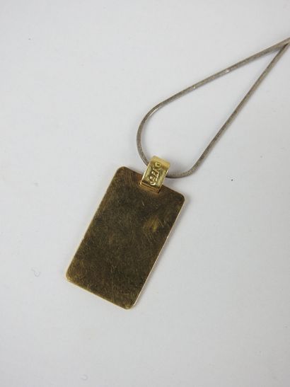 Engraved God pendant in 750/1000th yellow...