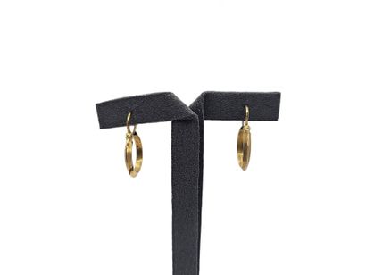 Pair of small creoles in yellow gold 750...