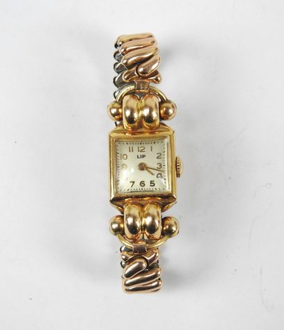 LIP Laminated gold-plated ladies' watch ...