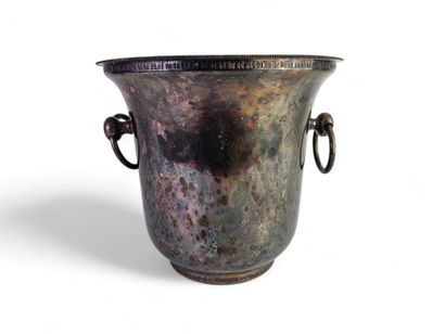 Silver-plated champagne bucket decorated...