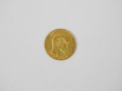 Gold coin 20 francs Napoléon III 1857