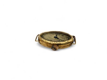 Oval ladies' wristwatch case in 750 thousandths...