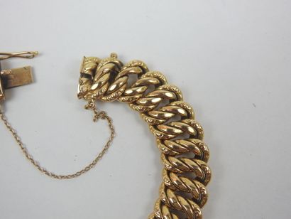 BRACELET GOURMETTE yellow gold 750/1000e...