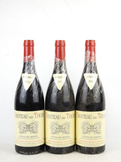 3 bottles Château des Tours Côtes du Rhône...