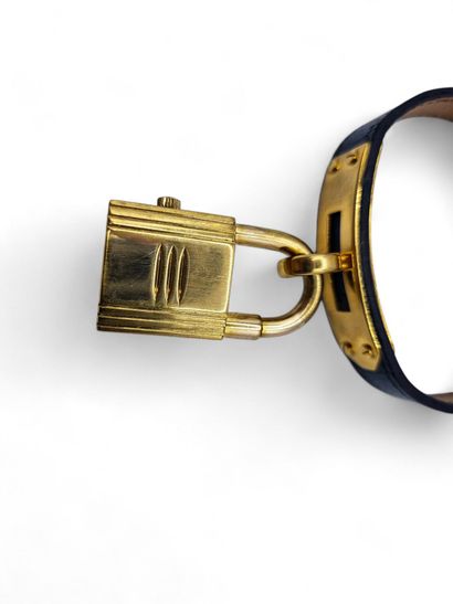 HERMÈS.
Gilt metal ladies' wristwatch, 